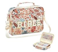 Bibeltasche Frauen - 2,28 Zoll Bibeltaschen | Chenille Buchstabe | Verstellbarer Schultergurt Schutzhülle,Blumen Druck Tasche Mit Griff, Lehrerin Schule Studium Arbeit Gebetstreffen
