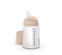 Suavinex, Biberón Anticólico Zero Zero, con Tetina de Flujo Medio (M) de Silicona, Biberón para Bebés +3 Meses, Recomendado para la Lactancia Materna, Leche Materna y de Fórmula, 270 ml, Medium