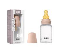 Biberón BIBS 150 ml, tetina de látex de caucho natural - Anticólicos, sin BPA, tetina redonda, flujo lento, ligero y fácil de limpiar, adecuado para recién nacidos, 0+ años