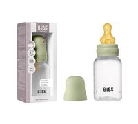 Biberón BIBS 150 ml, tetina de látex de caucho natural - Anticólicos, sin BPA, tetina redonda, flujo lento, ligero y fácil de limpiar, adecuado para recién nacidos, 0+ años