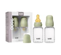 Biberón BIBS 150 ml, tetina de Latex, pack de 2 - Anticólicos, sin BPA, tetina redonda, ligero y fácil de limpiar, adecuado para recién nacidos, 0+ años - Sage