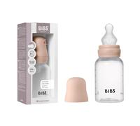 Biberón BIBS 150 ml, tetina de silicona - Anticólicos, sin BPA, tetina redonda, flujo lento, ligero y fácil de limpiar, adecuado para recién nacidos, 0+ años