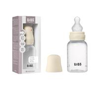 Biberón BIBS 150 ml, tetina de silicona - Anticólicos, sin BPA, tetina redonda, flujo lento, ligero y fácil de limpiar, adecuado para recién nacidos, 0+ años