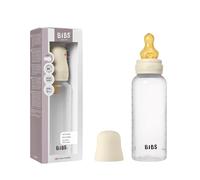 Biberón BIBS 270 ml, tetina de látex de caucho natural - Anticólicos, sin BPA, tetina redonda, flujo medio, ligero y fácil de limpiar, adecuado para recién nacidos, 0+ años