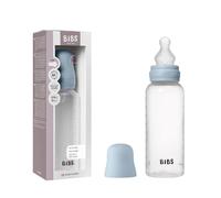 Biberón BIBS 270 ml, tetina de silicona - Anticólicos, sin BPA, tetina redonda, flujo medio, ligero y fácil de limpiar, adecuado para recién nacidos, 0+ años