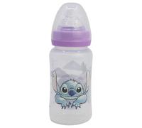 BIBERON CUELLO ANCHO 240 ML TETINA SILICONA 3 POSICIONES STITCH CUDDLE ME