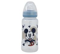 BIBERON CUELLO ANCHO 360 ML TETINA SILICONA 3 POSICIONES MICKEY MOUSE FULL OF SMILES