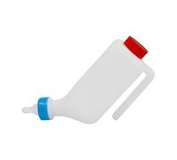 Biberón de alimentación de cordero, juego de leche de alimentación, medidas blancas, diseño ergonómico, pezón portátil para animales pequeños, de bebida de cabras para terneros, uso agrícola