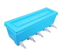 Biberón de alimentación multianimal resistente con 5 tetinas para cordero, cerdos, potros, diseño colgante, accesorio de ganado de granja