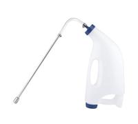 Biberón de alimentación para terneros de 4 litros con flujo de leche ajustable y agarre cómodo, alimentador de terneros de acero inoxidable, equipo de enfermería