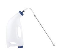 Biberón de alimentación para terneros de 4 litros con flujo de leche ajustable y agarre cómodo, de acero inoxidable, de gran capacidad