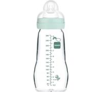 Biberón de cristal MAM Baby Feel Good 260ml con smoczek SkinSoft