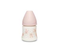 Biberón Hygge Baby Conejo Topos Rosas - Flujo Lento 150 ml Suavinex