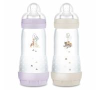 Mam Easy Start Nature Biberón Tetina F3 Lila Arena 320ml 2uds