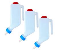 Biberón para Cabras, Paquete de 3 Biberones para Cabras, Biberón para Cordero de 500 Ml con Tetina Suave y Escala Transparente, Alimentador de Leche Manos Libres para Corderos, Cerdos, Pequeños Ani