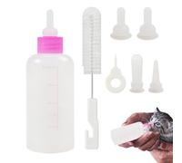 Biberón para cachorros, biberón de lactancia, 7 piezas de 60 ml, sustituto de leche para gatitos, alimentador de leche para cachorros, juego de biberones para perros pequeños, comedero de animales