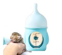 Biberón para gatitos - Biberón para mascotas con tetina | Alimentador para gatitos | Tetina antiasfixia de silicona, alimentador para animales pequeños con escala para cerdos