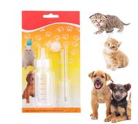 Biberón para Gatos, alimentador de Leche para, Juego de Agua para Animales pequeños de 50 ml para el Cuidado Diario, Funciones de Lactancia fáciles, Accesorio para clínica de Mascotas, cachorr