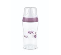 NUK Perfect Match Biberón | 3+ meses | 260 ml | Biberón anticólicos | PP | Indicador de control de temperatura | Hipopótamo | 1 unidad