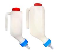 Biberones de alimentación de cabra, contenedor de medición a escala, dispensador de leche resistente a fugas, diseño colgante abajo, de alimentación de pezón suave que soporta solución de