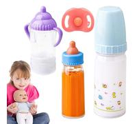 Bibi Doll - Set of 2 Baby Dolls Magic Milk Bottle | Finge Play Nursing Niple | Desapareciendo la Leche y Las Botellas de Fewend Play Feeding Toy con Chupete para niños 3+