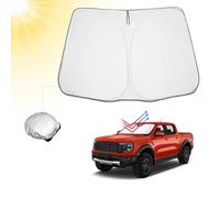 BIBIBO Parasol para parabrisas delantero de coche con Ford Ranger T9 2023-2025, protección solar para coche, calidad certificada, cubierta frontal plegable con protección UV