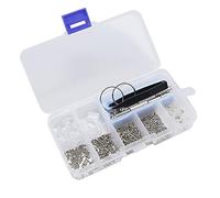 BiBiFly Kit de herramientas para reparación de anteojos y gafas, con surtido de tornillos y tuercas pequeños, almohadillas de silicona para la nariz, pinzas, microdestornillador y gamuza para gafas