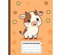 BibiPi Cute Calf Composition Notebook - Student Planner & Organizer for School: 110 Pages, 7.5x9.25" - Features "All About Me," Daily Schedule, Contacts, & Important Dates for Kids & Teens