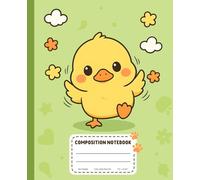 BibiPi Duckling Bunny Composition Notebook - Student Planner & Organizer for School: 110 Pages, 7.5x9.25" - Features "All About Me," Daily Schedule, Contacts, & Important Dates for Kids & Teens