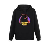 bibizan Danko Jones Wild Cat Hoody Unisex Ptinted Hoodies Long Sleeve Men's Hooded with Pocket Black L