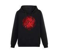 bibizan Hellboy 2 The Golden Army BPRD Hoody Unisex Ptinted Hoodies Long Sleeve Men's Hooded with Pocket Black XL