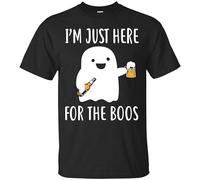bibizan I M Just Here For The Boos Halloween Costume Unisex 100% Cotton Short-Sleeve T-Shirts Black XXL