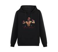 bibizan Nate Diaz Stockton Hoody Unisex Ptinted Hoodies Long Sleeve Men's Hooded with Pocket Black L