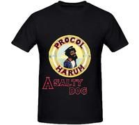 bibizan Procol Harum A Salty Dog Tracks Unisex 100% Cotton Short-Sleeve T-Shirts Black S