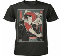 bibizan Samurai DJ Funny Unisex 100% Cotton Short-Sleeve T-Shirts Black L