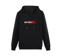 bibizan Static X Hoody Unisex Ptinted Hoodies Long Sleeve Men's Hooded with Pocket Black XL