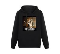 bibizan Titanic Jack and Rose Film Parodia Funny Hoody Unisex Long Sleeve Hooded with Pocket Black XXXL