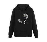 bibizan Tom Waits Icon Hoody Unisex Ptinted Hoodies Long Sleeve Men's Hooded with Pocket Black XXXL