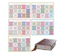 Bible Book Tabs, Laminated Study Markers, Large Print Journaling Labels, Durable Annotation Aids, 5-Sheet Easy Reference Set, Perfect for Notebook, School, Office, and More