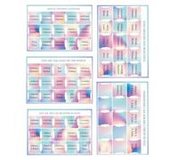 Bible Book Tabs, Laminated Study Markers, Large Print Journaling Labels, Durable Annotation Aids, 5-Sheet Easy Reference Set, Perfect for Notebook, School, Office, and More