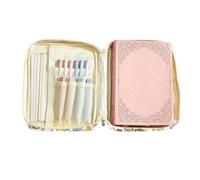Bible Case Cute Flower Zipper Pouch, Handle Elegant Aesthetic