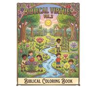 Bible Coloring Biblical Virtues of the Bible Vol.2, Bible Stories, Coloring Book, Biblical Coloring Book: Bible illustrations, Disciples of Jesus ... book, Sunday school Activity Book, Noah's Ark
