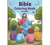 Bible Coloring Book for Kids: 100 pages with 50 Bible-based illustrations and 50 framed pages for personal art creation