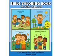 Bible Coloring Book for Kids: Easy Verses to Color and Learn God’s Word - Ages 4-8