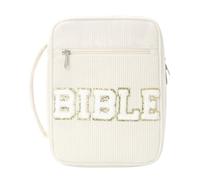 Bible Cover Bag - 25x20.3x7.62cm Bible Book Case, Corduroy Journal Pencil Organizer, Travel Business Carrying Pack | For Work Women Men School College Study Traveling Teacher Church Kids