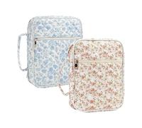 Bible Cover - Church Carrying Case With Handle And Zippered Pocket | Study Supplies Organizer For Christian Women Girls Scripture Travel Storage | Dustproof Book Protector Cotton