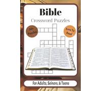 Bible Crossword Puzzles | 50+ Puzzles | Easy To Read | For Adults, Seniors & Teens: Crossword Puzzles with Easy to Read Print About Bible, Religion, ... Gift for Vacations, Holidays and Relaxation