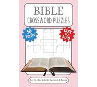 Bible Crossword Puzzles: Biblical Crossword Puzzles with Easy to Read Print about God, Jesus, Gospel and More | 6x9 inches, 120 pages | 50+ Puzzles … Gift for Vacations, Holidays and Free Times
