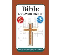 Bible Crossword Puzzles: Crossword Puzzles with Easy to Read Print about the Bible, Church, Religion and More | 6x9 inches, 110 pages | 50+ Puzzles... Gift for Vacations, Holidays, and Spare time