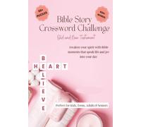 Bible Fun Crosswords Challenge: 5o+ Easy Crosswords Puzzles For All Ages | Bible Faith Building | Large Print | Old and New Testament |Solutions Included (Bible Story Crosswords Collection)